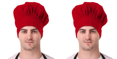 Kodenipr Club Adjustable Red Chef Cap/Cooking Cap Chef Hat