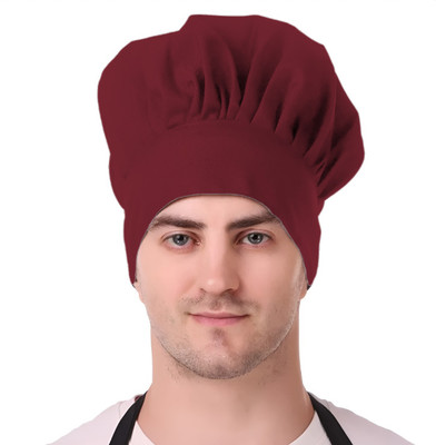 Kodenipr Club Maroon Chef Cap/ Cook Cap/ Baker Cap/ Chef Hat deal from flipkart