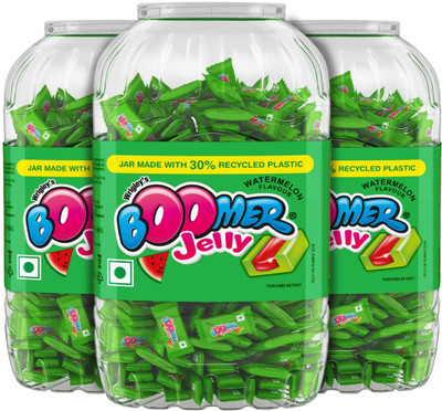 Boomer Jelly Bubble Gum Chewing Gum Jar Watermelon Flavour Chewing Gum(2 x 240 g)