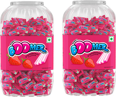 Boomer Strawberry Chewing Gum  (2 X 999.6 G) For Rs. 360 @ 40 %