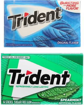 SurpriseForU TRIDENT ORIGINAL+SPEARMINT Flavor Imported Premium Chewing Gum ORIGINAL+SPEARMINT Chewing Gum