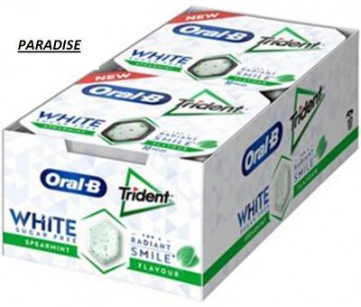 Paradise Trident Oral-B Sugar Free White Chewing Gum