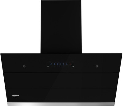 Crompton CHD-IWI90FLE-IND Auto Clean IntelliWave 90 CM Wall Mounted Black 1626 CHM Chimney