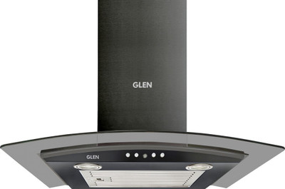 Glen Cooker Hood 6071 BLK EX 60cm 1000m3 BF LTW Wall Mounted black 1000 CMH Chimney