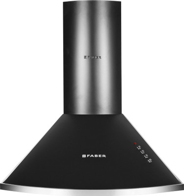 FABER HOOD CLASS PRO PB BK LTW 60 Pyramid Shape 60cm|3 Layer Baffle filter|Powerful suction |Low Noise Wall Mounted Black 1000 CMH Chimney