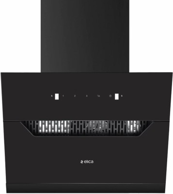 Elica EFL 207 HAC LTW VMS 60 Auto Clean Slant Glass 60 cm| 15 Years Motor Warranty|Heat Autoclean| Gesture Control| Filterless|Powerful Suction | Low Noise Wall Mounted Chimney(Black 1350 CMH)
