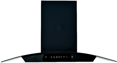 NAVATA Curved model 90 cm -1250 M³/hr <65 DB Auto Clean Wall Mounted Block colour GPSP powder coted 3 CMH Chimney