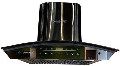 onsafe Modular Kitchen Chimneys 60 Cms 850m3/h Suction Power,Push Control,Baffle Filter Auto Clean Wall and Ceiling Mounted Chimney