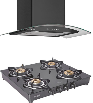 Glen 6063AC60+Cooktop 1043BB Combo BL Auto Clean with Powerful Suction Capacity,Motion Sensor Wall Mounted Black 1200 CMH Chimney Glen 6063AC60+Cooktop 1043BB Combo BL Auto Clean with Powerful Suction Capacity,Motion Sensor Wall Mounted Black 1200 CMH Chimney