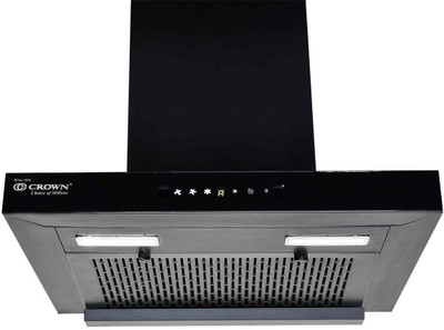 CROWN BLDC-60 Kitchen Chimney Auto Clean Wall Mounted Black 1400 CMH Chimney