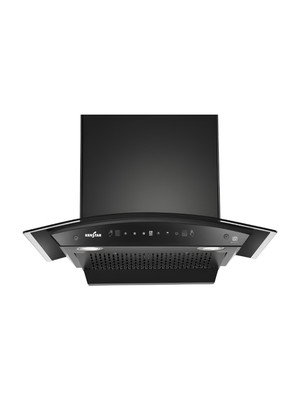 Kenstar VENTI PRO CURVE 60CM 1300 CMH 60 cm | Filterless | Touch Control | Motion Sensor | Energy Efficient LED Light | Powerful Suction | Auto Clean Chimney(Wall Mounted, Black)