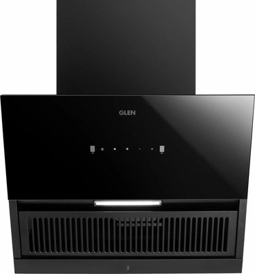 Glen CH6064AC60, Glass Filterless Chimney with Motion Sensor 1200 m3/h 60cm Auto Clean Wall Mounted BLACK 1200 CMH Chimney