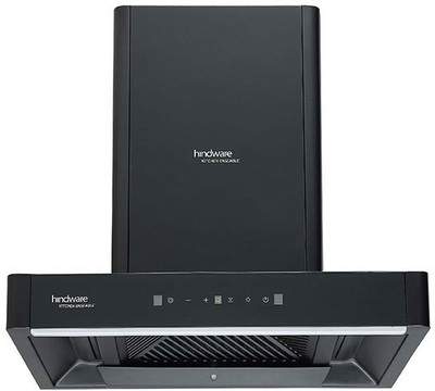 Hindware OPTIMUS BLACK 60 1350CMH MAXX SILANCE TECHNOLOGY Auto Clean Wall Mounted Chimney (BLACK 1350 CMH)