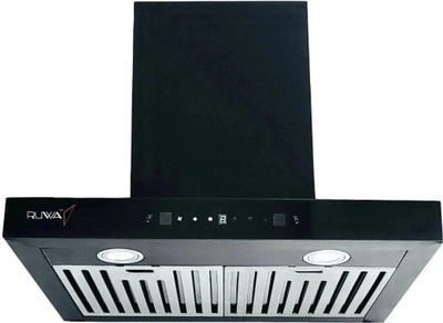 RUWA JADE-BLACK Auto Clean Wall Mounted Black 1200 CMH Chimney