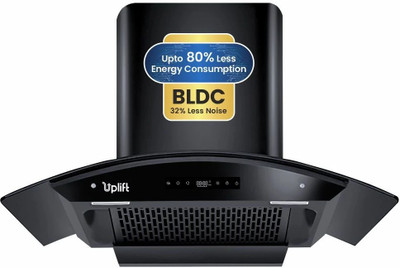 Uplift Paradise 75 BLDC Silent Auto Clean Wall Mounted Black 1550 CMH Chimney
