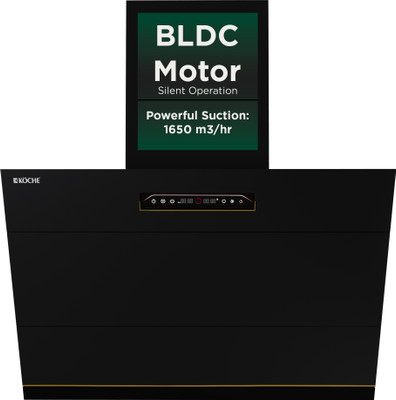 Koche LAURA 90 CM BLDC Auto Clean Wall Mounted Black 1650 CMH Chimney