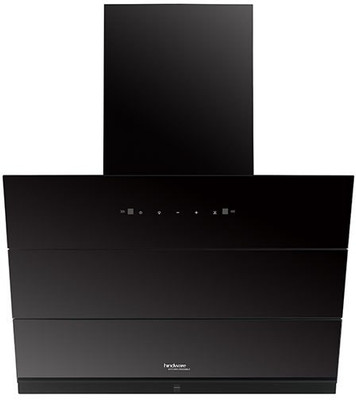 Hindware LEXIA 75 1350 CMH Auto Clean Wall Mounted BLACK, BLACK GLASS 1350 CMH Chimney