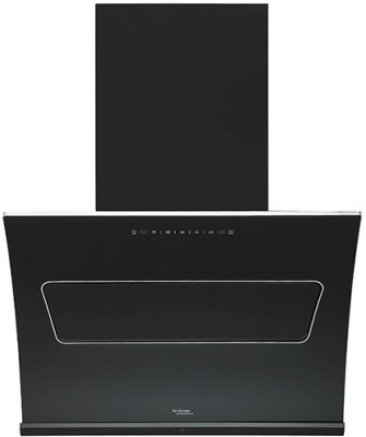 Hindware Essence black 75cm Auto Clean Wall Mounted Chimney(Black 1280 CMH)
