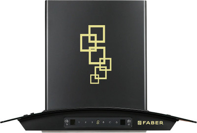 FABER HOOD ZEST DLX IN HC SC FL BK 60 Auto Clean Wall Mounted Black 1100 CMH Chimney
