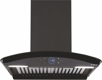 Elica iSMART GLACE HAC BF LTW 60 NERO Auto Clean Wall Mounted Chimney(Black 1425 CMH)