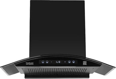 Hindware DIVINA BLDC 75CM Auto Clean Wall Mounted Black 1400 CMH Chimney