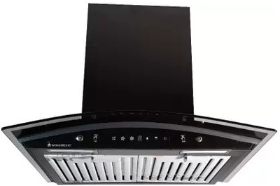 WONDERCHEF Ruby Auto Clean Wall Mounted Black 1200 CMH Chimney