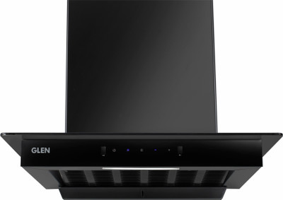 Glen 6062 Glass Slim Filter less Kitchen Chimney with Motion Sensor 60cm Auto Clean Wall Mounted BLACK 1200 CMH Chimney