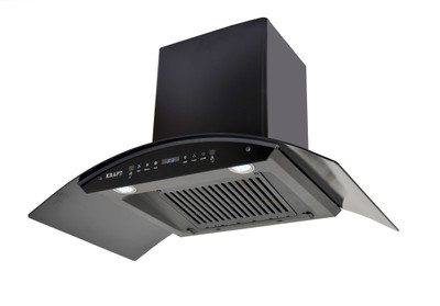 kraft OTTO 90 Auto Clean Wall Mounted BLACK 1650 CMH Chimney