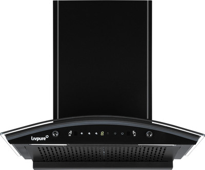 LIVPURE LIV-ASTOR-60-FL-HAC Auto Clean Wall Mounted BLACK 1250 CMH Chimney
