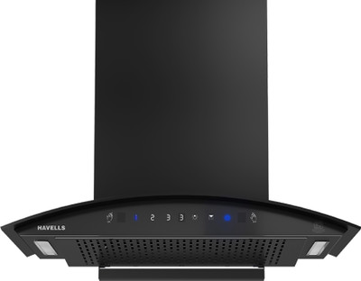 HAVELLS GHKCNBLK0 Auto Clean Wall and Ceiling Mounted Black 1200 CMH Chimney