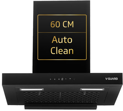 V-Guard T10 T-Shape Filterless Auto Clean 60cm| Touch & Gesture Control Wall Mounted Black 1300 CMH Chimney
