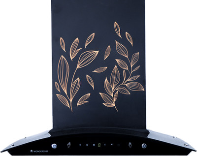 WONDERCHEF Ruby Curve Flora 60 cm Auto Clean Wall Mounted Black 1200 CMH Chimney
