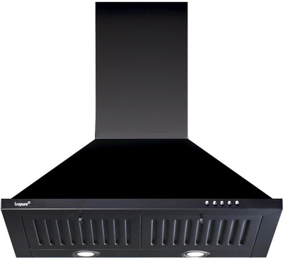 LIVPURE ALDER NEO 60 BLACK Wall Mounted Black 1050 CMH Chimney For Rs. 5347 @ 67 %