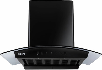 Glen CH6058BLAC76 Auto Clean Wall Mounted Black 1200 CMH Chimney