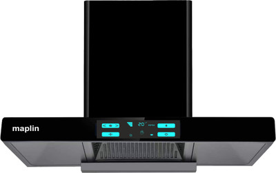 Maplin Map-T01-90 Flat Auto Clean Wall Mounted Black 1400 CMH Chimney