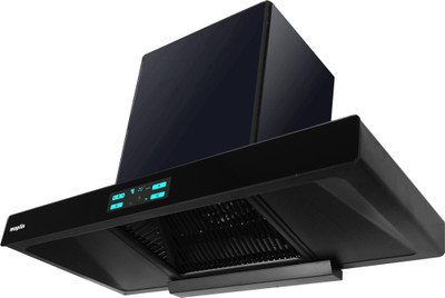 Maplin Combo of Kitchen Chimney T01 + 4 Burner Gas Cooktop GH04 Auto Clean Wall Mounted Black 1400 CMH Chimney