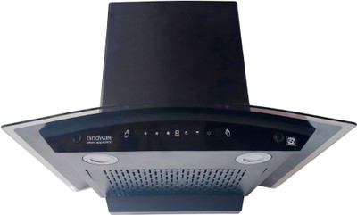 Hindware CHROMIA BLK RSN AC 60 | Filterless | 3 Speed Gesture Control | Thermal Auto Clean Wall Mounted Black 1200 CMH Chimney