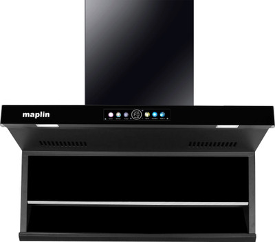 Maplin Map-T01-90cm Flat Auto Clean Wall Mounted Black 1400 CMH Chimney