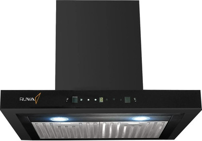 RUWA JADE BLACK PREMIUM 60 Auto Clean Wall Mounted Black 1200 CMH Chimney