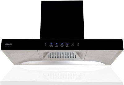 Kraft Italy FORO 90cm AUTOCLEAN HANDSENSER Chimney Auto Clean Wall Mounted BLACK 1500 CMH Chimney