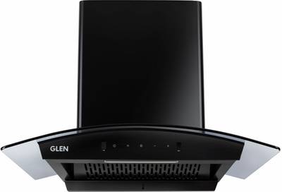 Glen 6058 Auto Clean Curved Glass Filter less Kitchen Chimney with Motion Sensor 60cm Auto Clean Wall Mounted Chimney