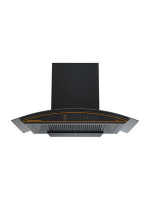 Kutchina Virgose DLX 90 1400 CMH 90 cm Motion Sensor Control Touch Control Auto Clean Powerful suction Low Noise Auto Clean Chimney(Wall Mounted, Black)