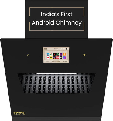 Beyond Appliances Eris 60cm Slant Android Chimney Filter-Less Auto Clean Wall Mounted Black 1500 CMH Chimney