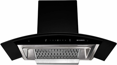 Faber HOOD VENICE FL SC AC BK 90 ,1200 m3/hr Filterless, Touch & Gesture Control Auto Clean Wall Mounted Chimney (Black 1200 CMH)