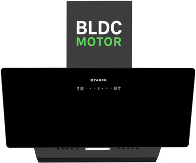 FABER Hood Trendy BLDC HC SC FL BK IN 90-V Auto Clean Wall Mounted Black 1500 CMH Chimney