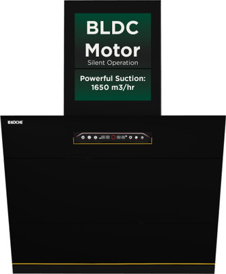 Koche LAURA 75 CM Auto Clean Wall Mounted Black 1650 CMH Chimney