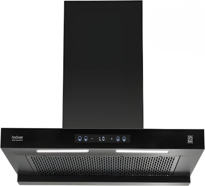 Hindware DARCIA BLDC 75CM 1500CMH; ENERGY EFFICENT MOTOR WITH MOTION SENSOR (YEAR 2025) Auto Clean Wall Mounted BLACK 1500 CMH Chimney