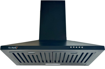 RUWA VIVA 60 BLACK Wall Mounted Black 800 CMH Chimney