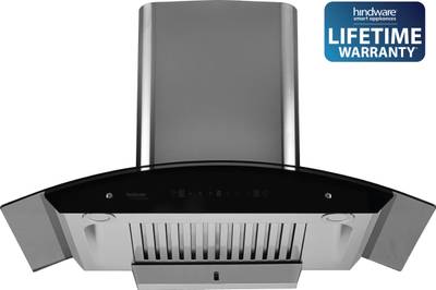 Hindware Nevio Plus 90 Auto Clean Wall Mounted Chimney  (Inox 1200 CMH)