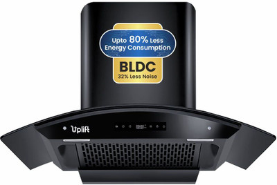 Uplift Paradise 90 BLDC Silent Auto Clean Wall Mounted Black 1550 CMH Chimney